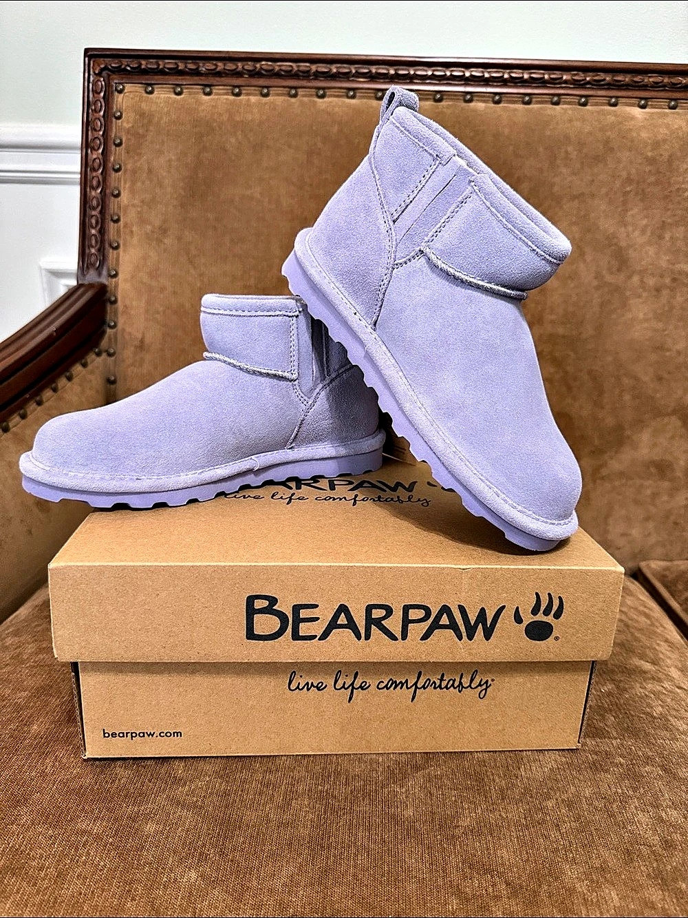 Bearpaw Shorty Youth Short Boots in Purple US 3 Width M, NWT Girls